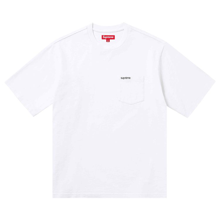 

Футболка Supreme Short-Sleeve Pocket Tee 'White', белый