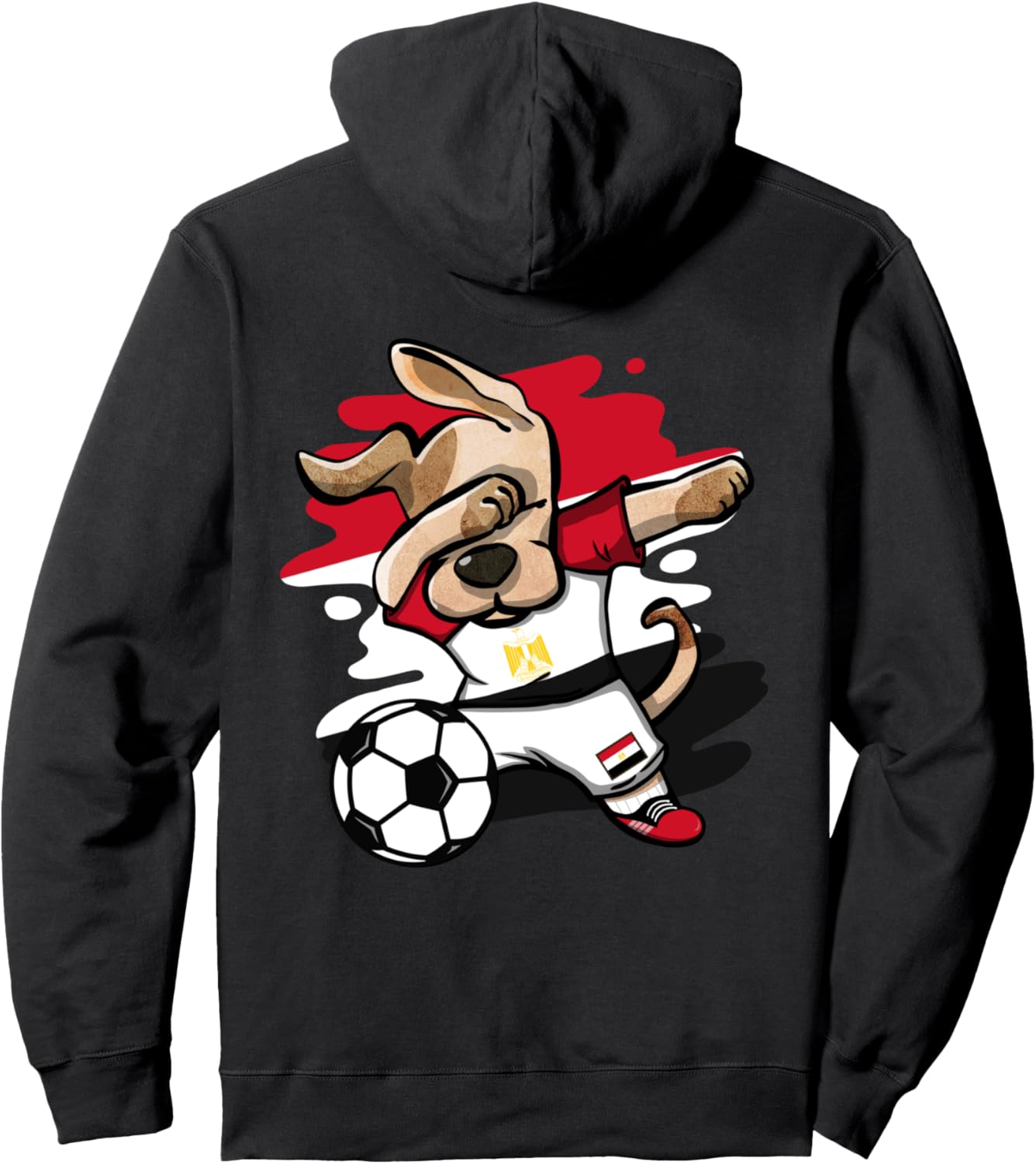 

Милая танцующая собачка, египетская футбольная команда, египетский флаг, толстовка для любителей египетского футбола Teeisle Egypt Football, черный