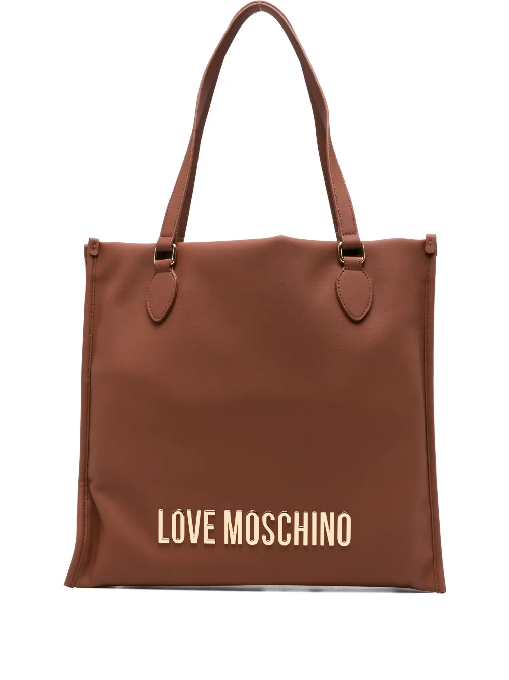 

Сумка-шоппер с логотипом Love Moschino, коричневый