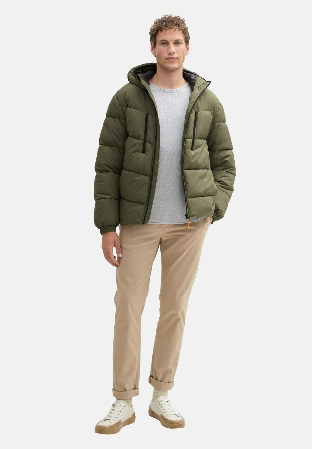 

Зимняя куртка WASSERABWEISENDE PUFFER TOM TAILOR DENIM, оливковый