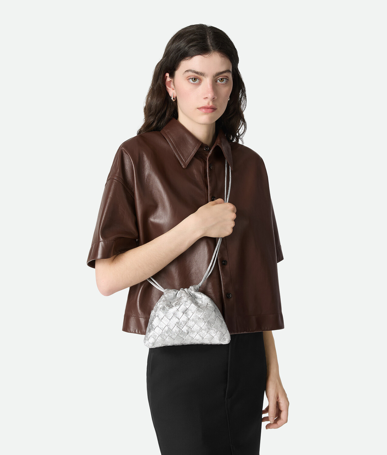 Маленький пылезащитный чехол BOTTEGA VENETA, серебро — фото 2