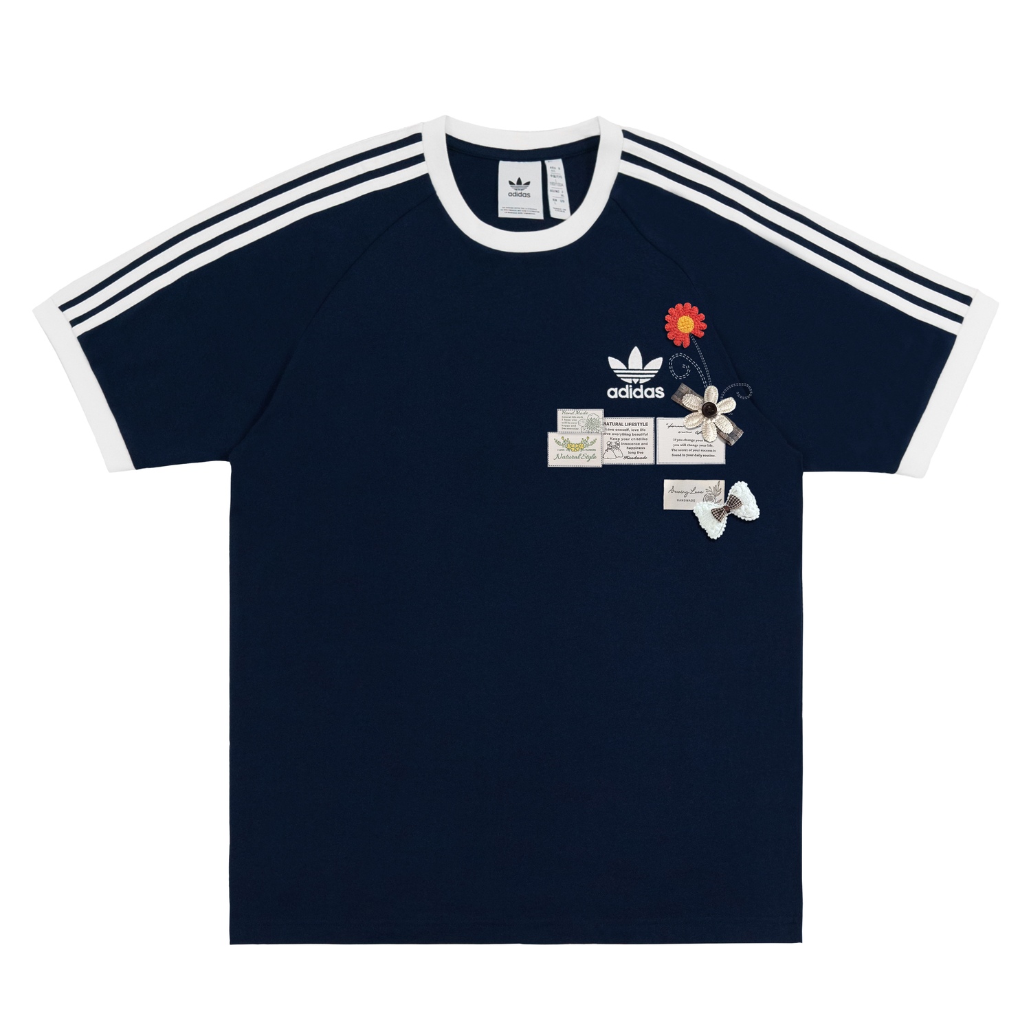 

Футболка Unisex с 3 полосками Adidas Originals, темно-синий