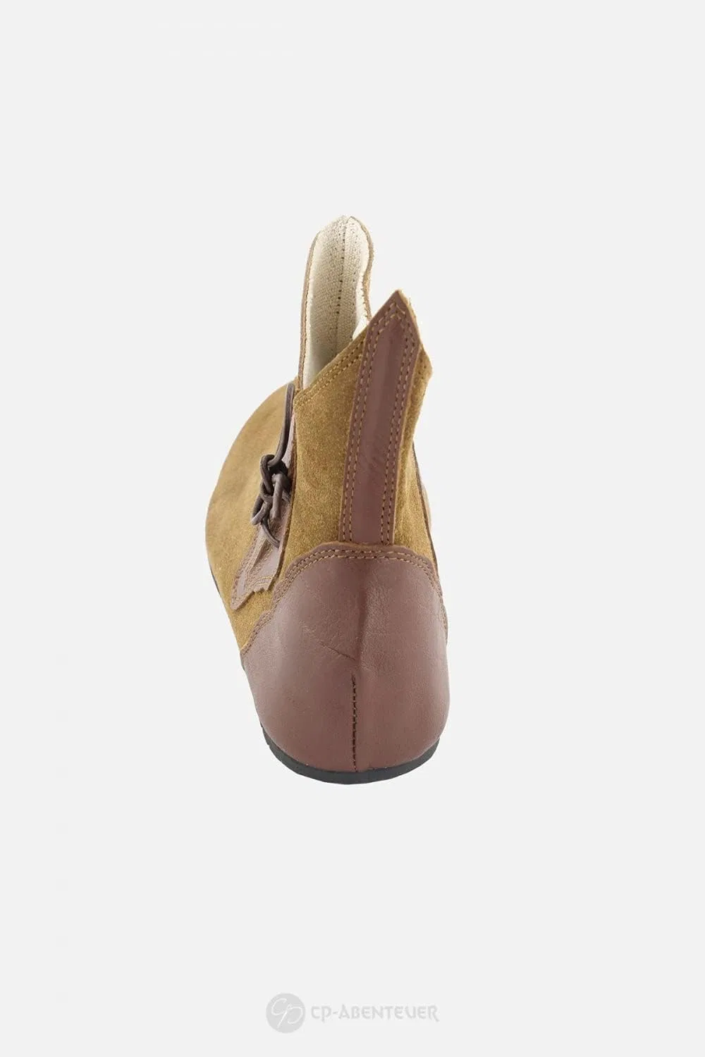 CP-Schuhe Средневековые туфли из натуральной замши, для ролевых игр, коричневые, для женщин и мужчин — фото 4