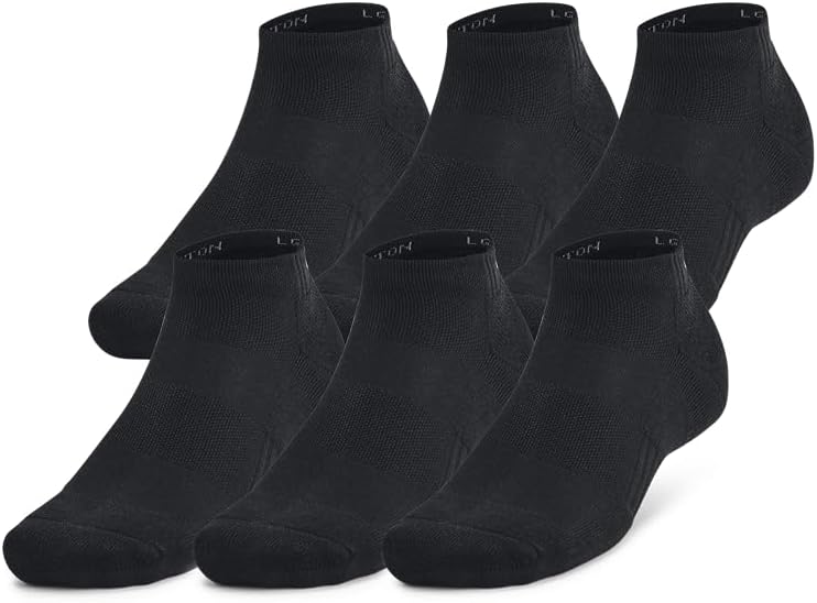 

Under Armour Unisex-Adult тренировочные хлопковые носки низкие 6 пар, (001) Black/Black/White