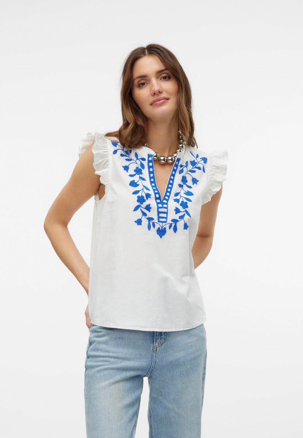 

Блуза VMVACATION Vero Moda, белый