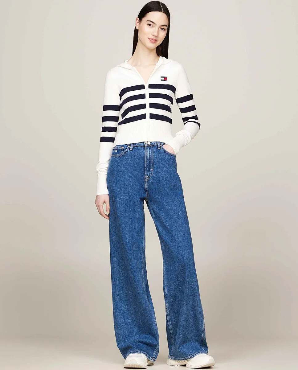 

Женский свитер плотной вязки с капюшоном Tommy Jeans, цвет Crudo