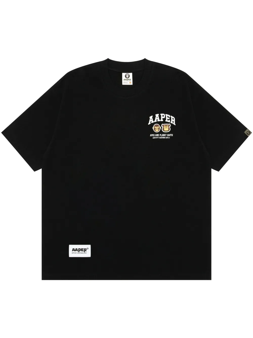 

Футболка с логотипом AAPE BY *A BATHING APE, черный