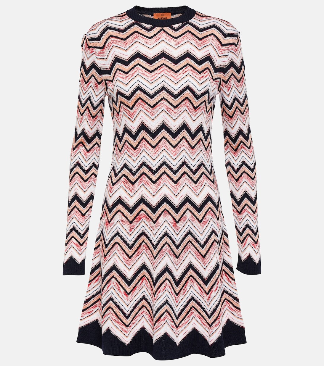 

Мини-платье с зигзагом из смесовой шерсти Missoni, мультиколор