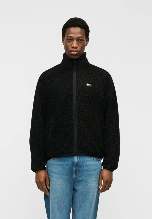

Толстовка на молнии из флиса с логотипом tommy badge, флисовая куртка. Tommy Jeans, Black, Черный, Толстовка на молнии из флиса с логотипом tommy badge, флисовая куртка. Tommy Jeans, Black