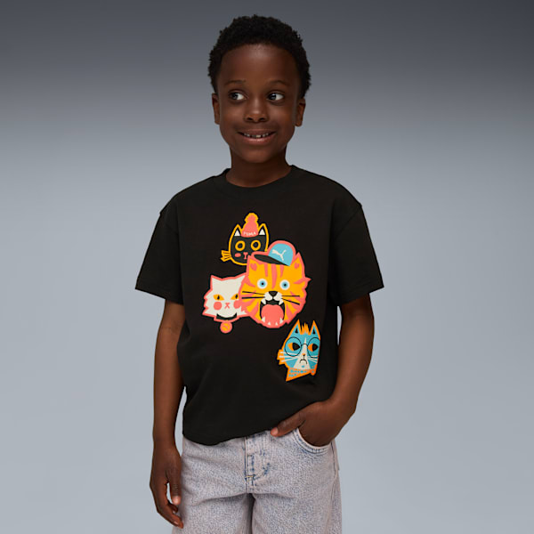 

Футболка для маленьких детей Moody Cat Puma, черный