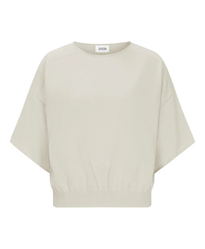 

Бежевая вязаная футболка Drykorn, бежевый