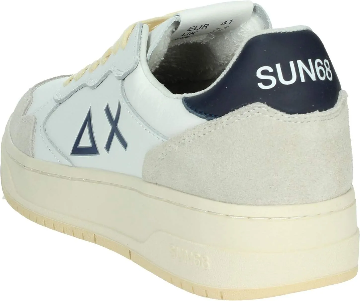 Кроссовки Sun 68 Big Basket White 100% Leather Sun68, белый — фото 2