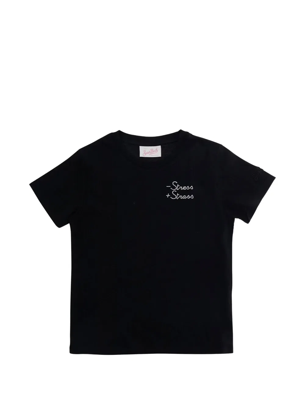 Футболка Elly, украшенная стразами MC2 Saint Barth Kids, черный