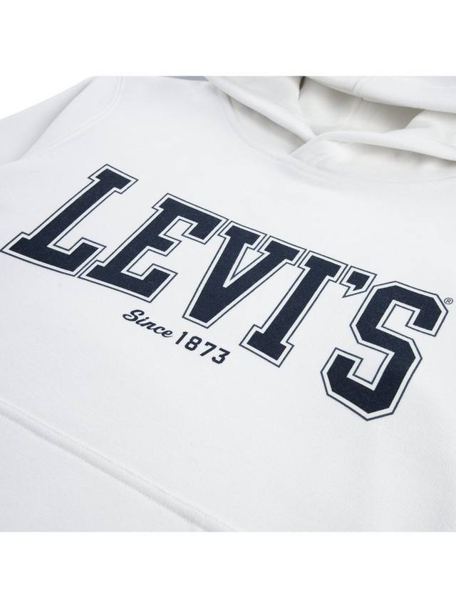 Детская толстовка The Highway из хлопковой смеси Levi's, Blanc De Blanc — фото 3