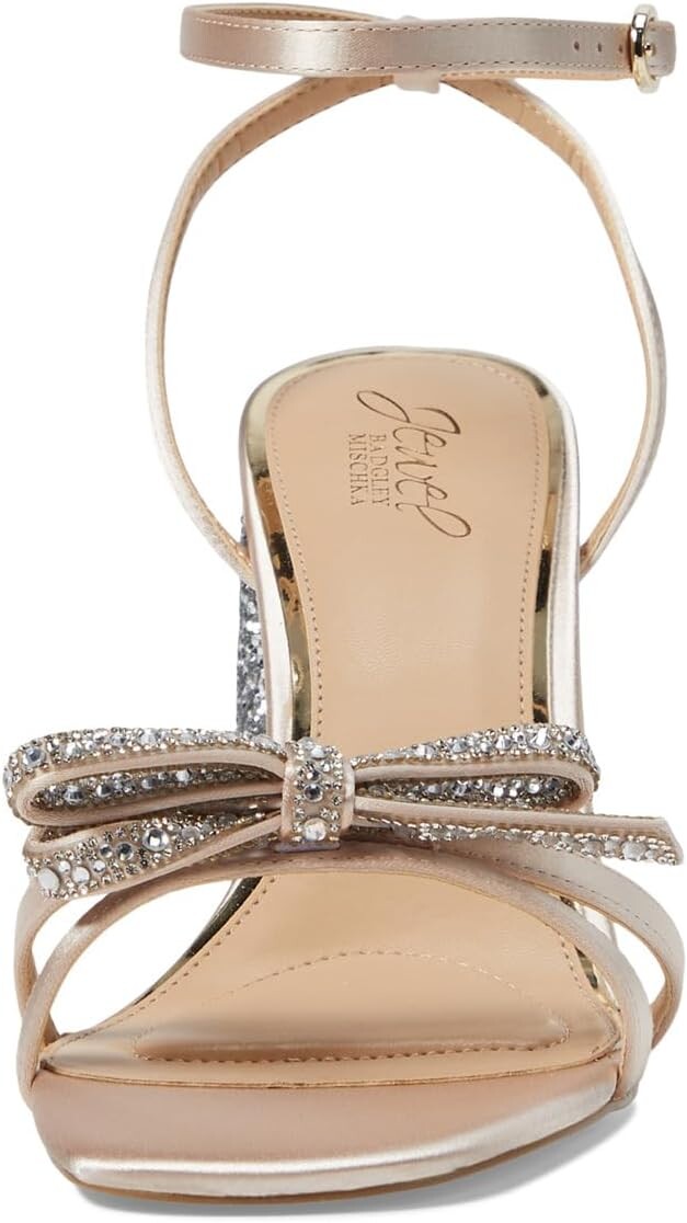Туфли Jewel Badgley Mischka Hillary, цвет Champagne Satin — фото 2