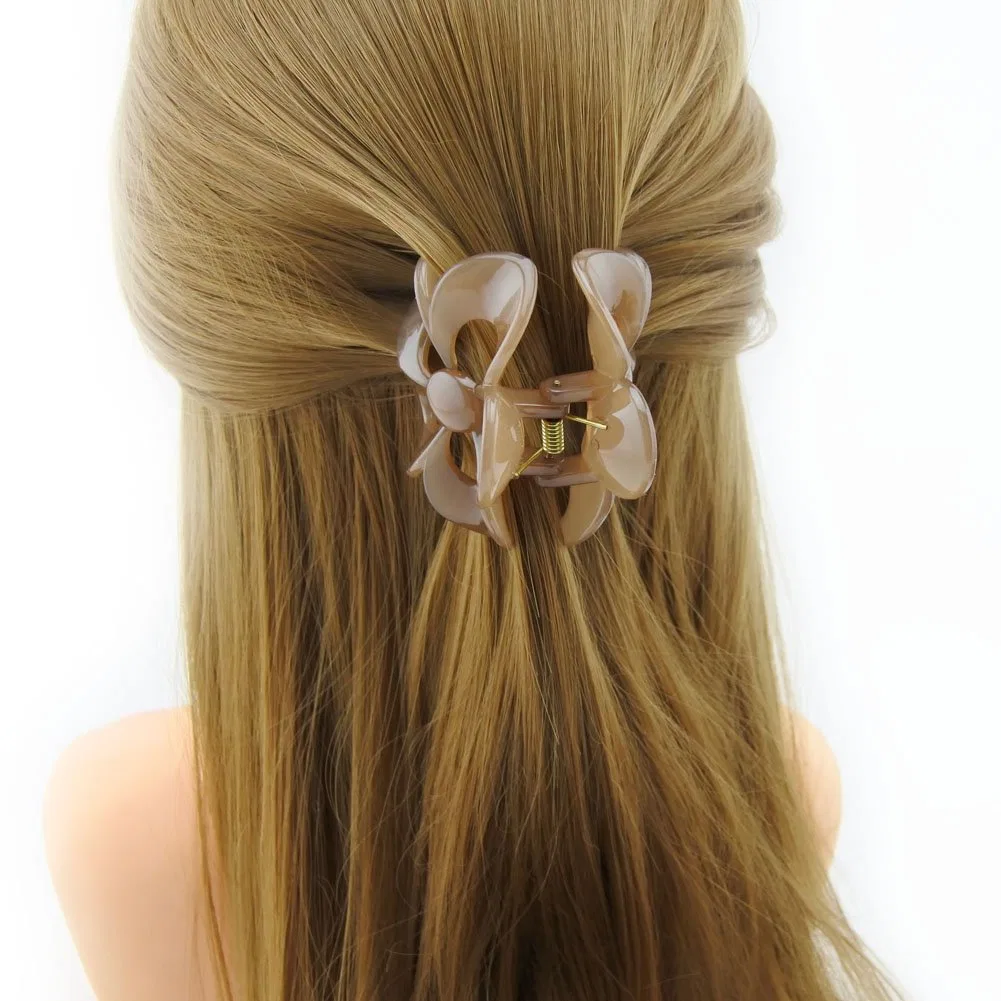 Заколка-краб для волос New Style Flower, коричневая Meilliwish, Brown — фото 4