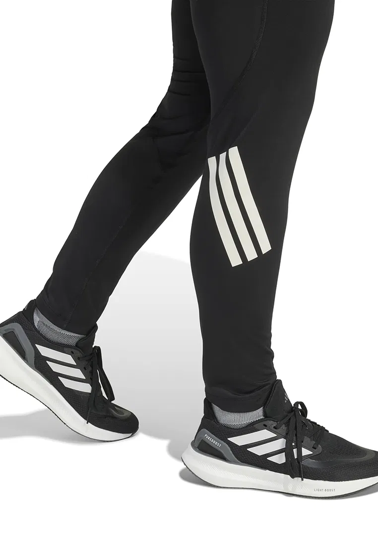 Тренировочные брюки, прямые, модель Iconic Running Pant, Adidas, черный — фото 4