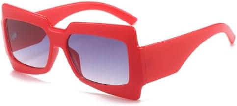 

Большие квадратные солнцезащитные очки в винтажном стиле для женщин, модные солнцезащитные очки зеленого и розового цвета, с защитой от УФ-излучения UV400, для мужчин и женщин MTZJH, Red