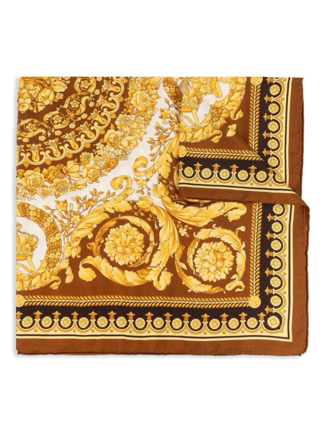 

Versace платок с принтом, коричневый