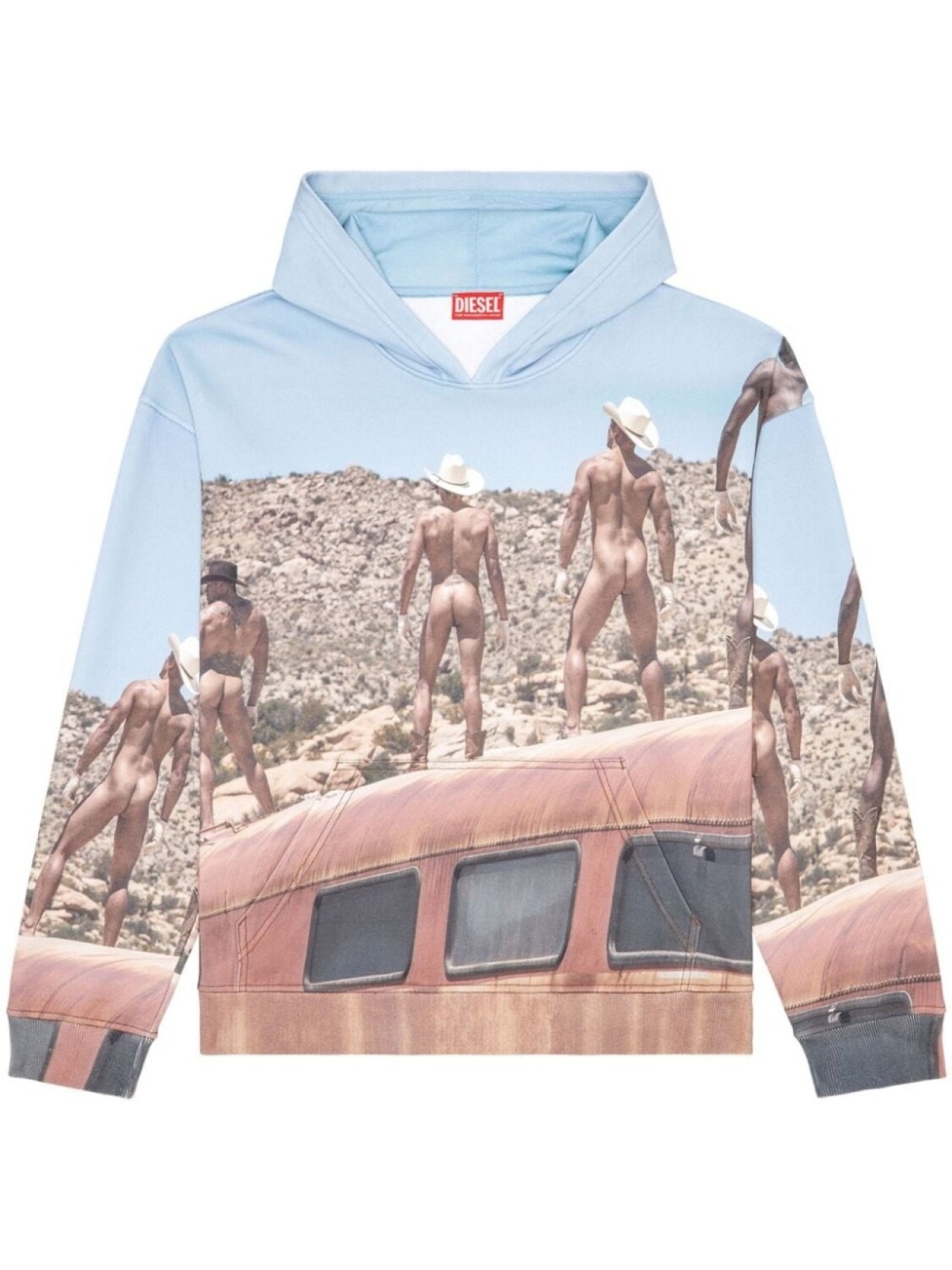 

Diesel худи с фотопринтом из коллаборации с ToFF, синий