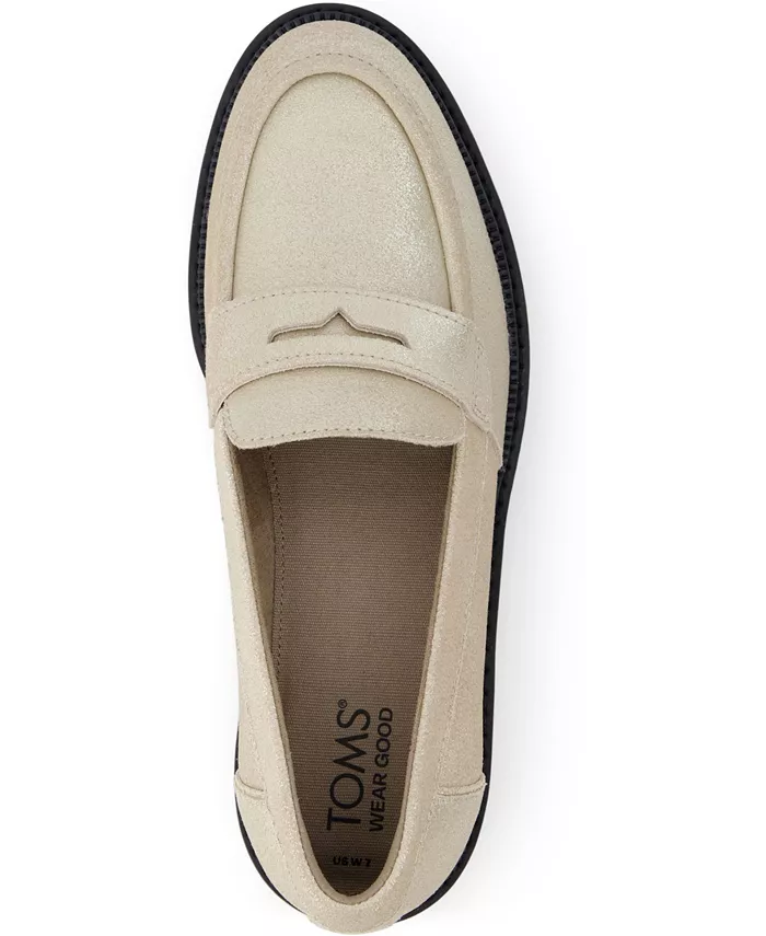Женские лоферы Cara на массивной подошве TOMS, коричневый — фото 4