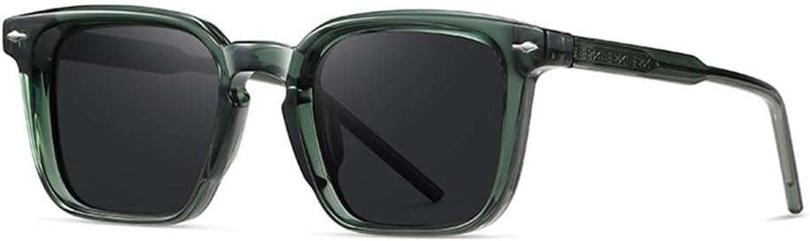 

Мужские солнцезащитные очки класса люкс в стиле ретро, ​​прозрачные очки, женские солнцезащитные очки в стиле панк с заклепками, солнцезащитные очки UV400 HVTVTLA, Green Grey