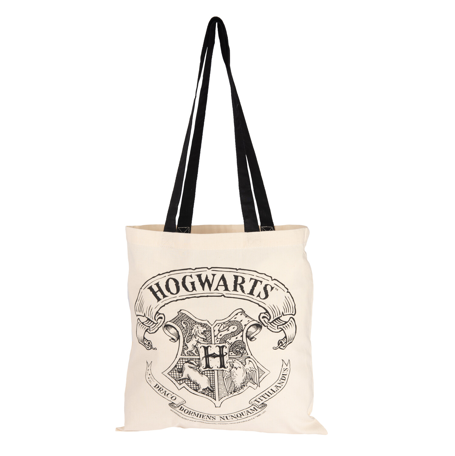 

Сумка шоппер United Labels Harry Potter Stoffbeutel Hogwarts Wappen mit langen Henkeln, бежевый