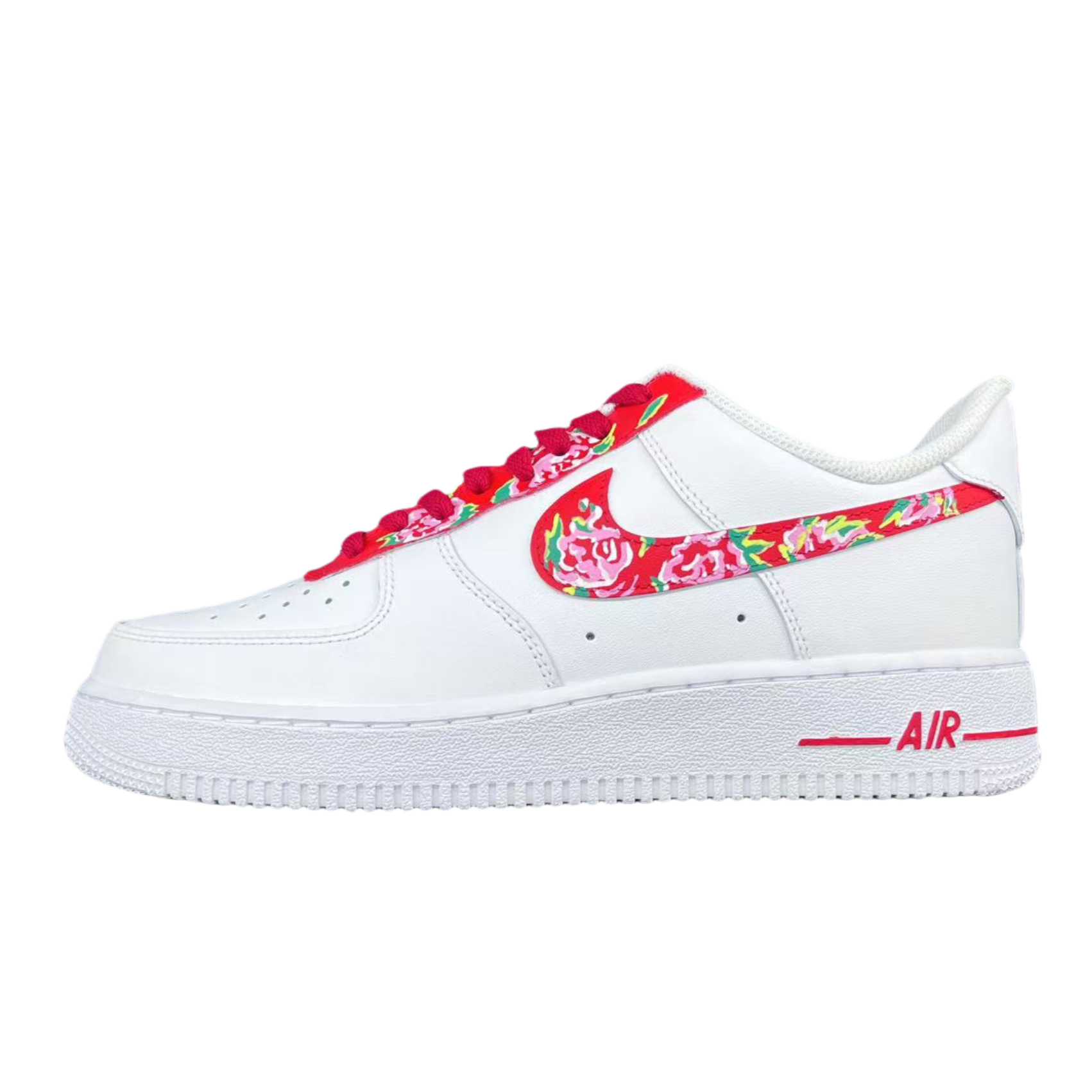 

Nike Кроссовки Air Force 1 с низким верхом, противоскользящие, износостойкие, для скейтбординга, мужские, белые, красные