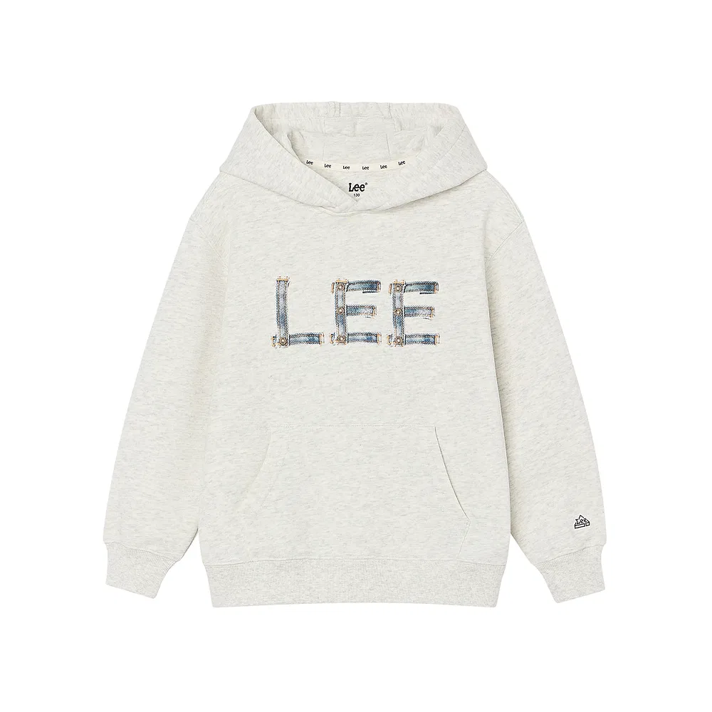 Детское худи с джинсовым логотипом Artwork овсяное от Lee Kids