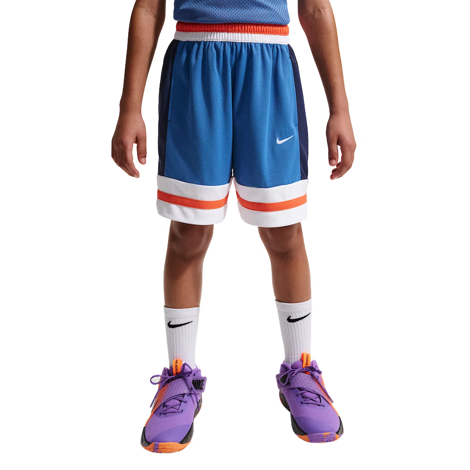 Шорты детские с умеренной растяжимостью Nike Starry Blue/Dark Navy Blue/White