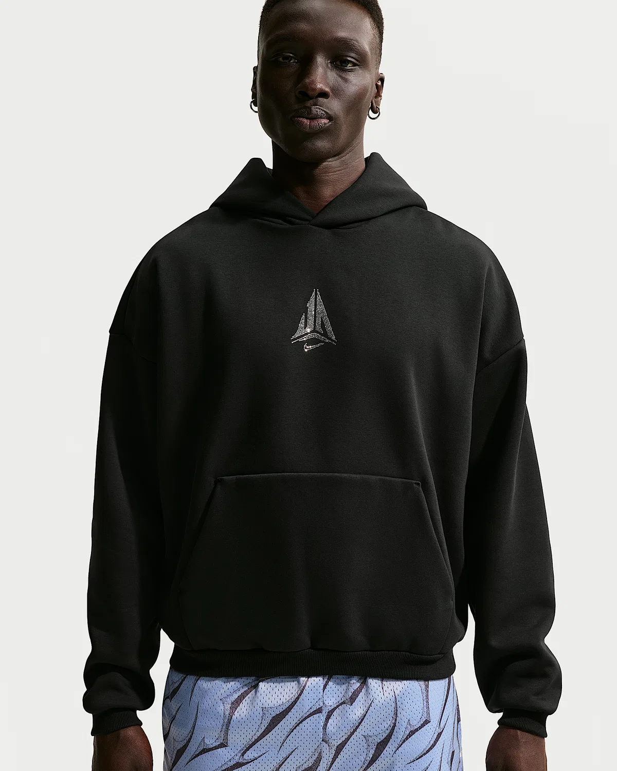 Мужская баскетбольная худи Nike Therma-FIT Pullover Ja, Black