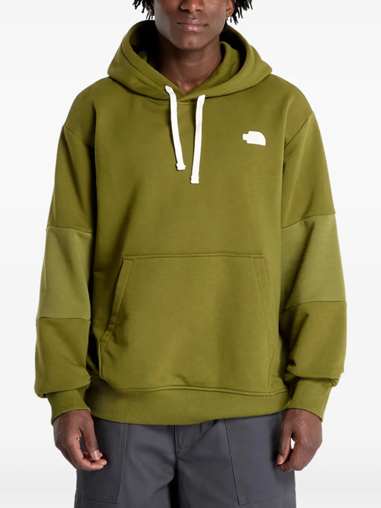 

The North Face худи из смесового хлопка, зеленый