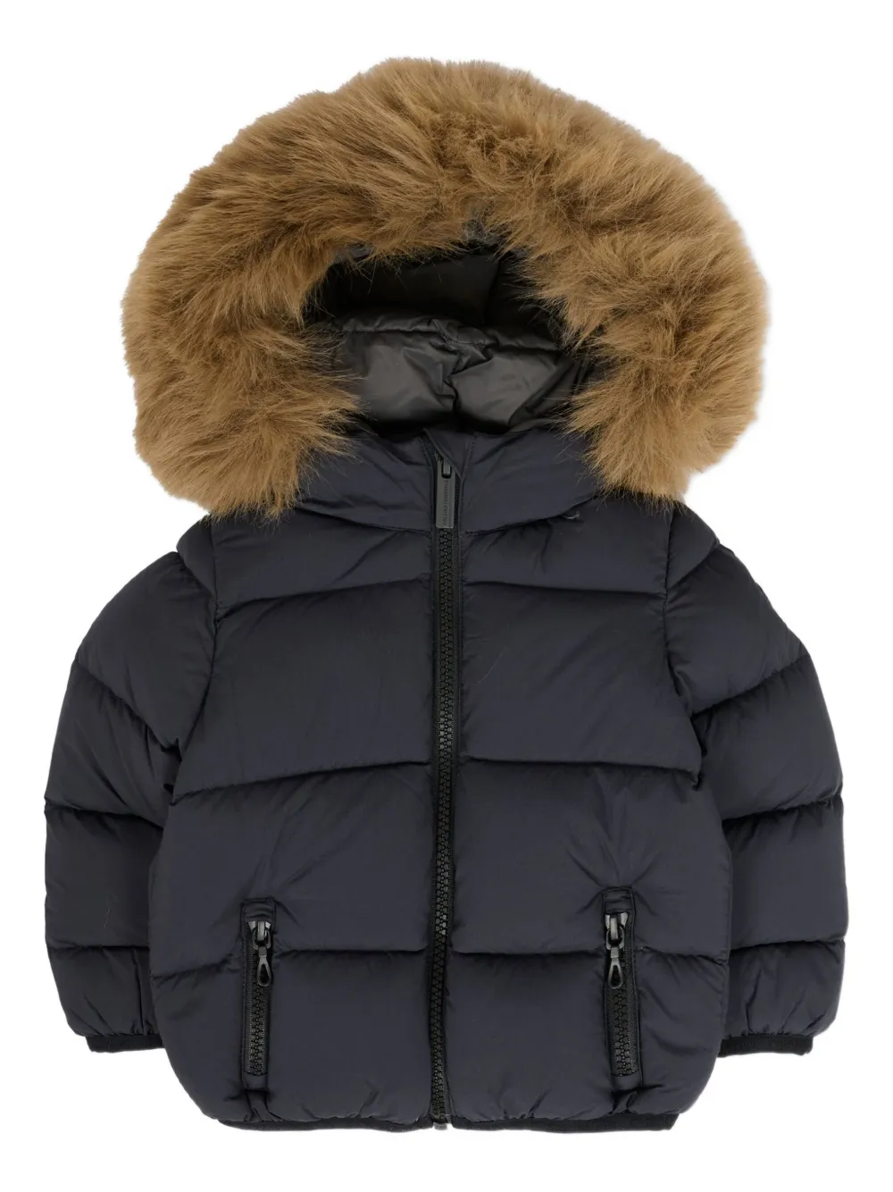 

Стеганная куртка с капюшоном из искусственного меха Colmar Kids, черный