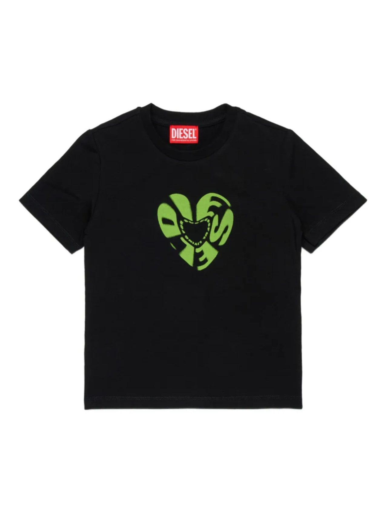 

Футболка с принтом в виде сердца Diesel Kids Tiprid, черный