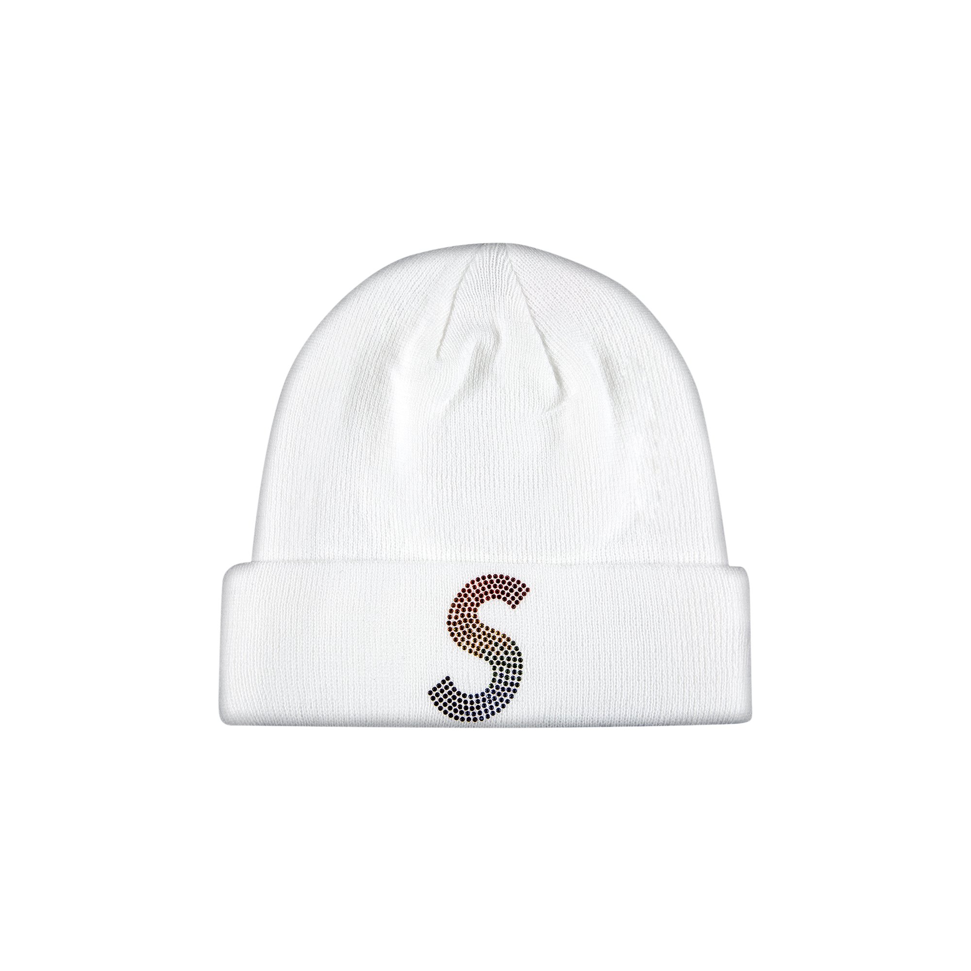 

Шапка-бини с логотипом Supreme x New Era x Swarovski, цвет Белый