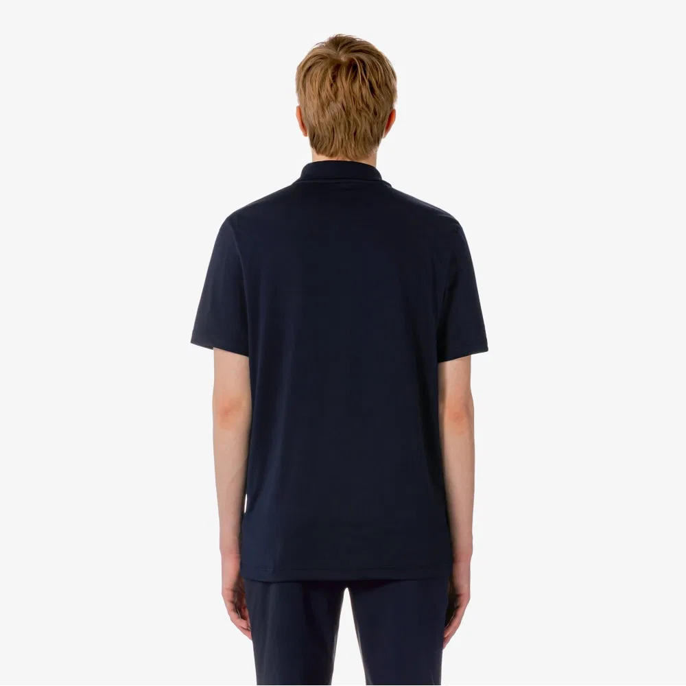 Футболка-поло Lacoste мужская для гольфа, с коротким рукавом, темно-синий — фото 3