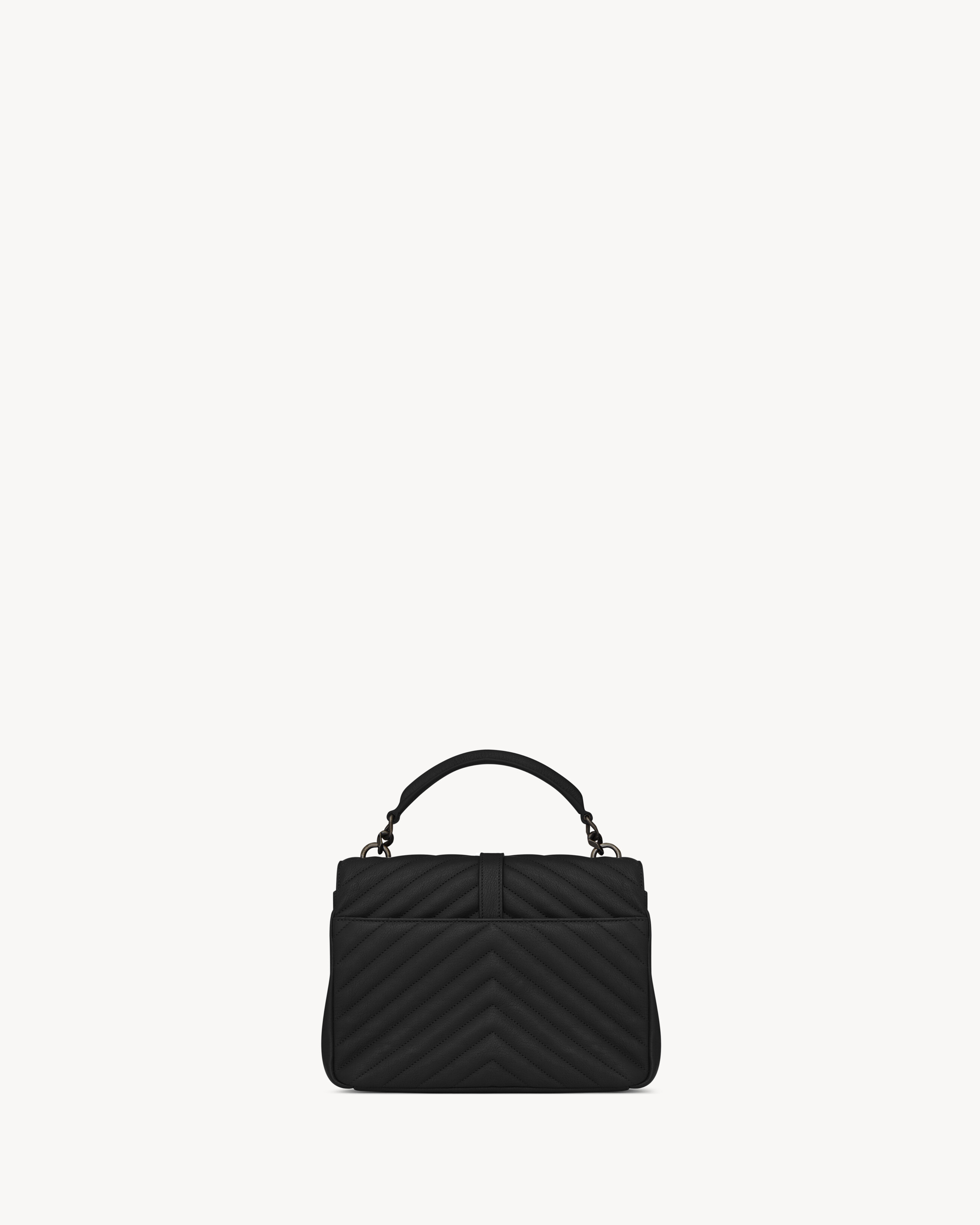 Сумка COLLEGE среднего размера из стеганой кожи Saint Laurent, черный — фото 3