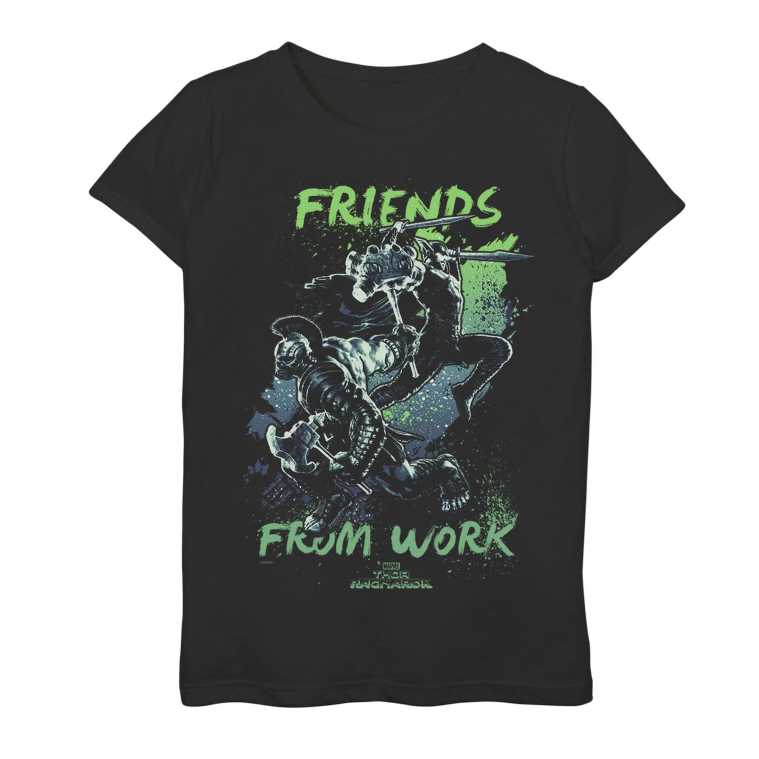 

Футболка с неоновым рисунком для девочек 7–16 лет Marvel Thor Ragnarok Hulk Heroes From Work Marvel