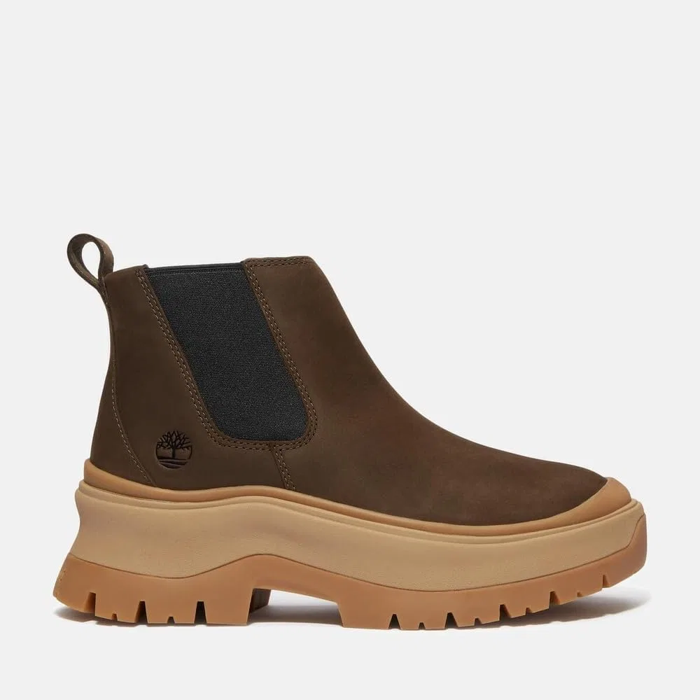 Ботинки Timberland Rxln Mid Chelsea Boot темно-коричневые, размер 38.5 EU W07 - темно-коричневый нубук 38.5 — фото 2