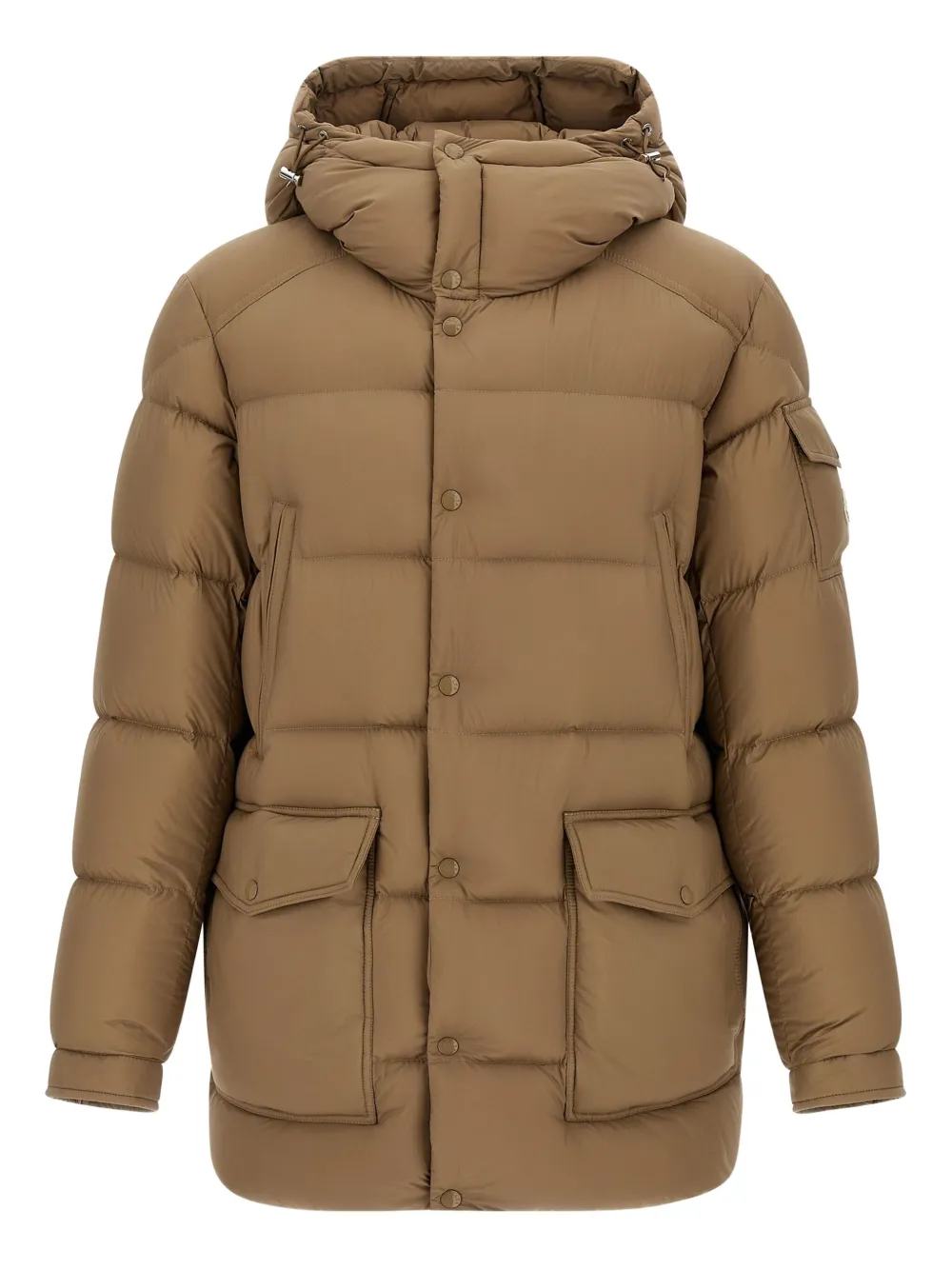 

Стеганое пальто с капюшоном MONCLER, коричневый