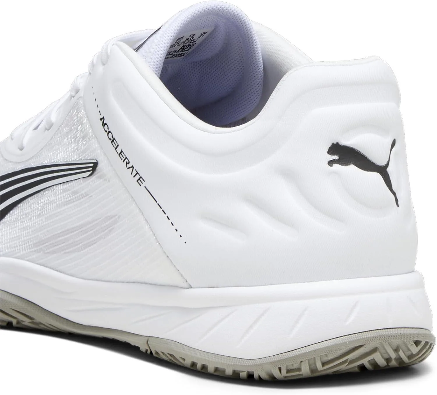 Кроссовки PUMA Unisex Accelerates Turbo для восстановления, белый/черный/серый — фото 3