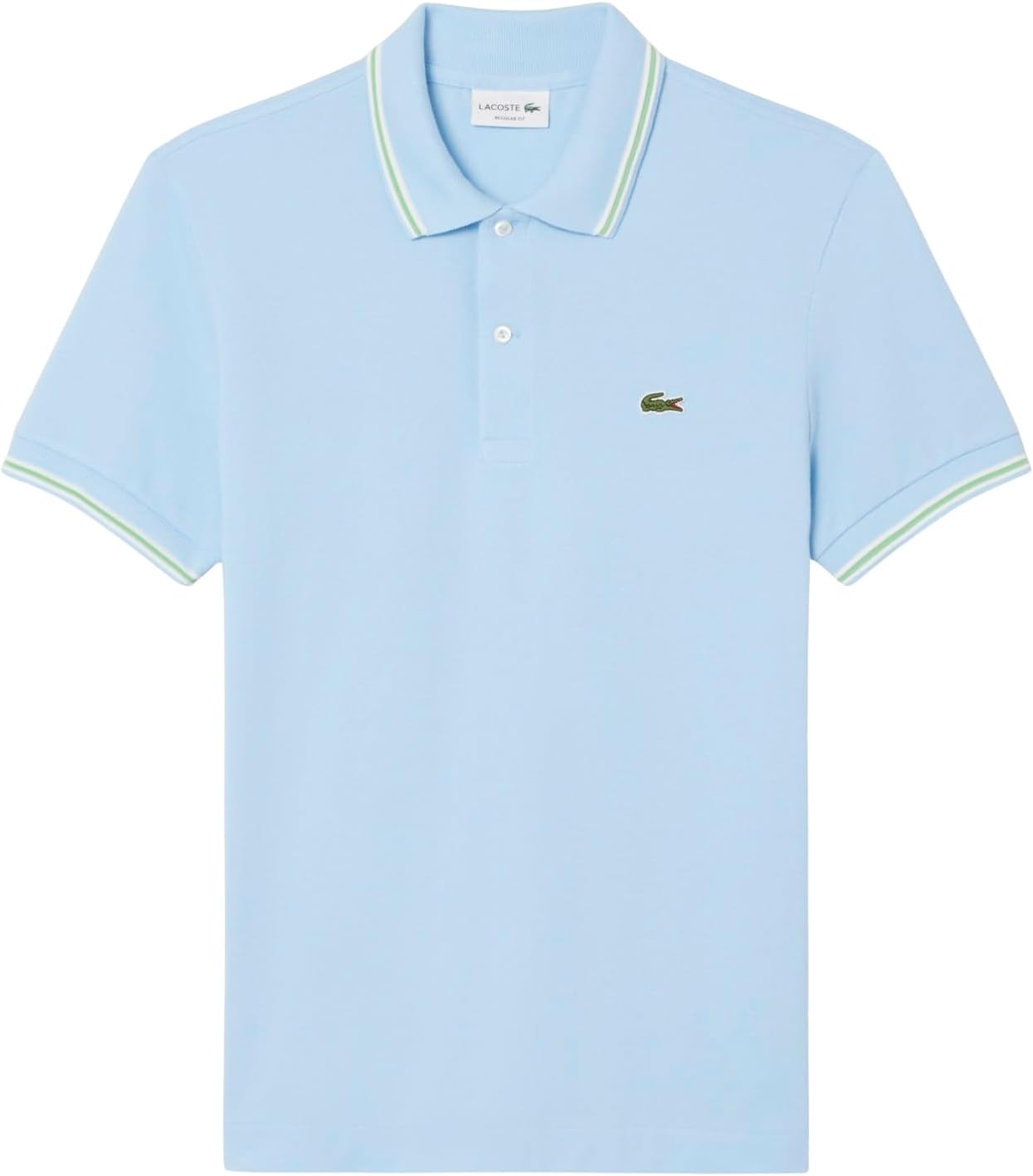 Lacoste мужская сезонная короткая рукавка обычного кроя поло с контрастным воротником, Overview — фото 4