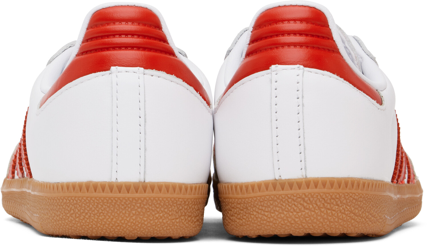 Бело-красные кроссовки Samba OG Adidas Originals, Cloud white/Solar red/Off white — фото 2