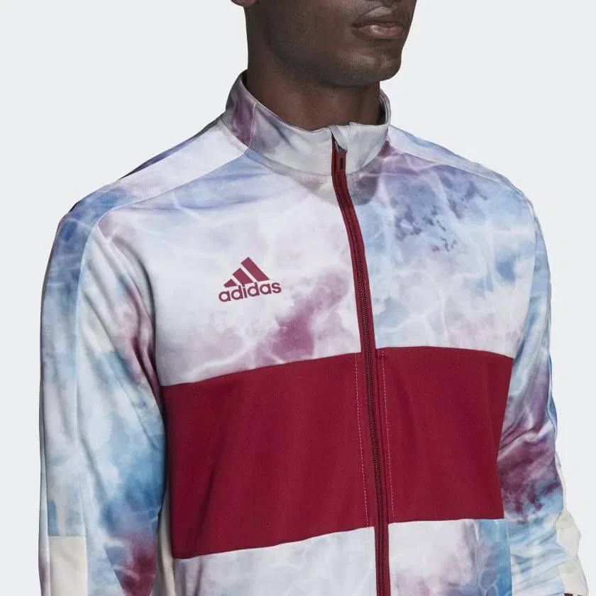 Толстовка для бега adidas, Legacy Burgundy / App Sky Rush / White — фото 3