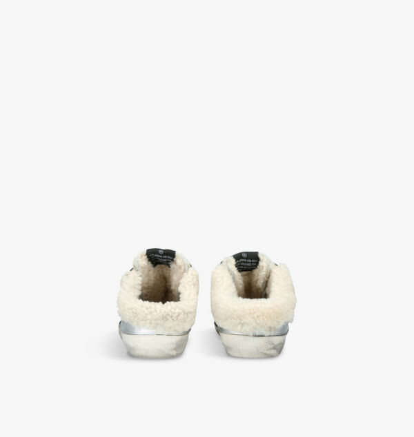 Низкие кожаные кеды Super Star Sabot Golden Goose, серебряный — фото 4