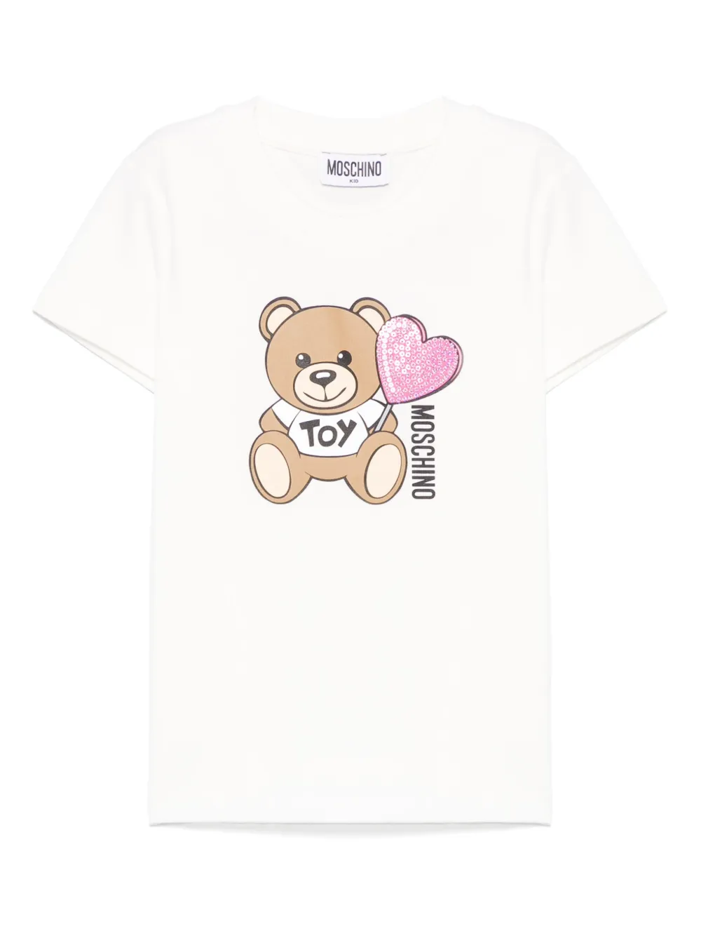 

Футболка с принтом Teddy Bear Moschino Kids, белый