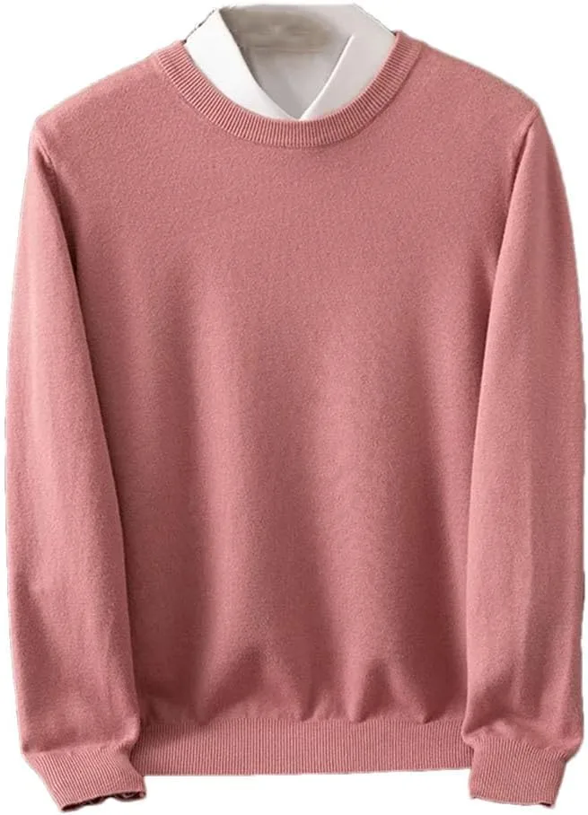 

Мужской весенний пуловер с длинными рукавами и круглым вырезом