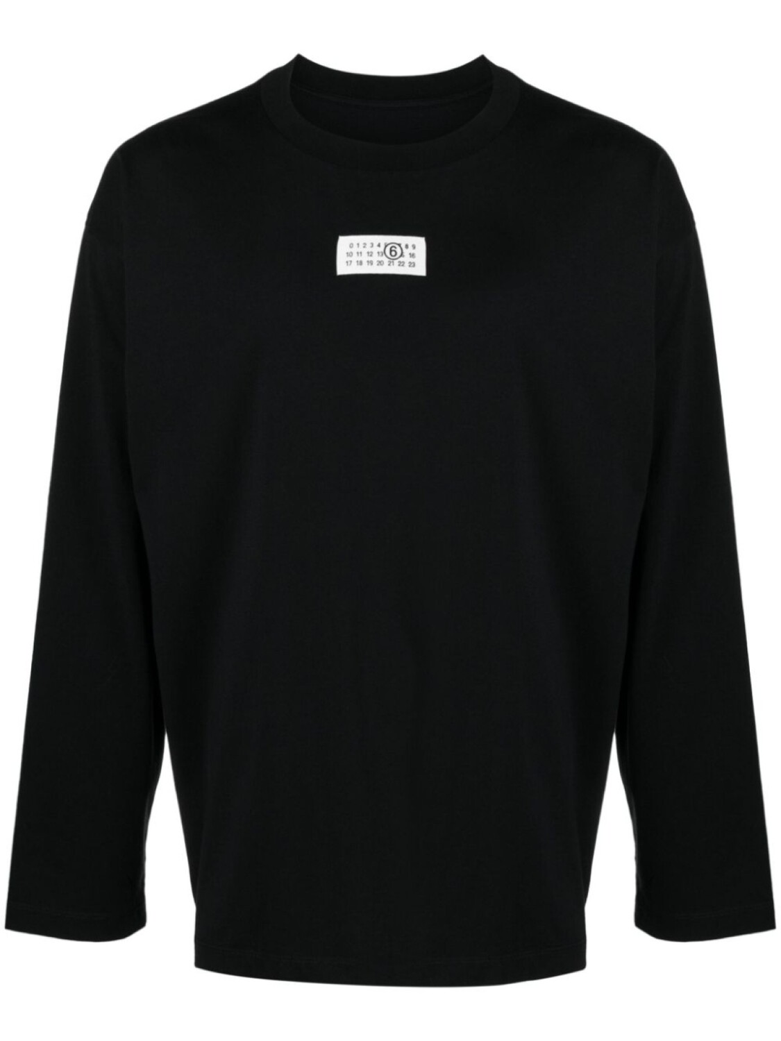 

MM6 Maison Margiela футболка с длинными рукавами и нашивкой, черный