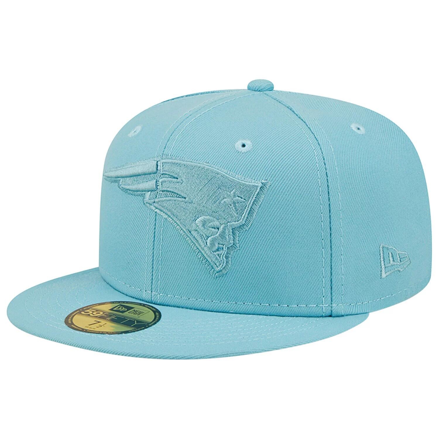 

Мужская приталенная шляпа New Era Aqua New England Patriots Color Pack 59FIFTY