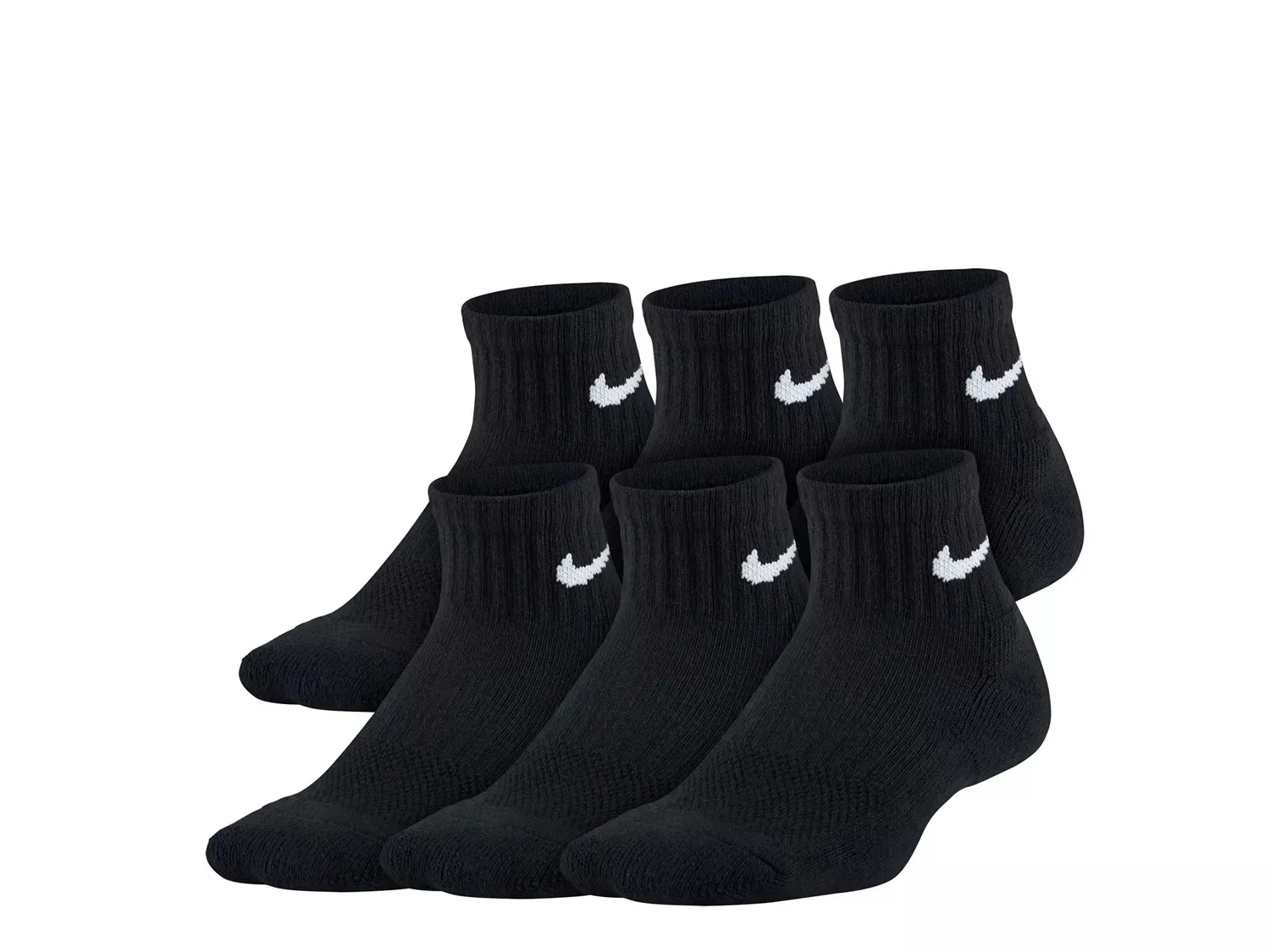 

Детские носки Nike Cushioned Ankle Socks — 6 шт., черные